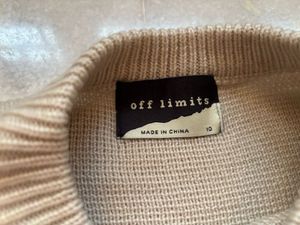 Off Limits Beige &amp; Black Striped Knitted Jumper