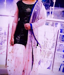 NEW DESIGNER PARTYWEAR RUFFLE SHARARA &amp; dupatta