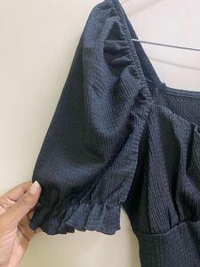 Chic Black Mini Dress for club and night outs deep