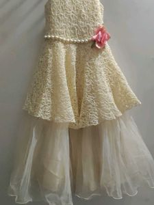 Cream Lace Party Dress