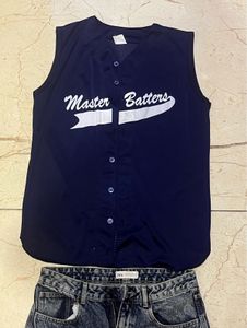 Vintage 'Master Batters' Baseball Jersey Aesthetic