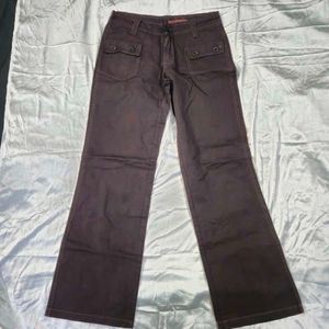 low waist / Brown straight pants /y2k retro