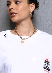 White Graphic Print Tee
