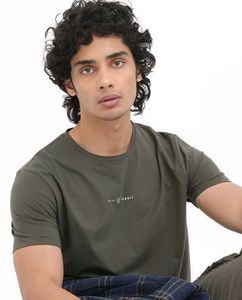 Rare Rabbit Olive Regular Fit T-Shirt, XL SIZE