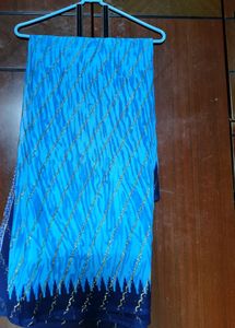 Glittery Blue Saree