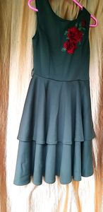 Bottle green   party dress