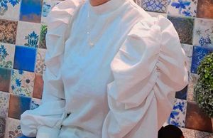 White Puff Sleeve Top