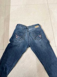 Floral Embroidered girls Denim Jeans