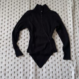 Chic Black Asymmetrical Top
