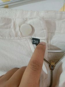 White Straight Leg Jeans