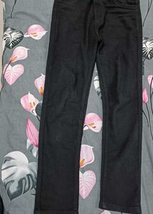 Black Jeans With Floral Print Short Kurti