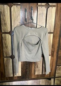 Zara Cutout Long Sleeve Top