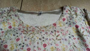 White Floral Top