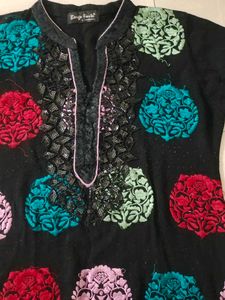 Black Woolen Kurti