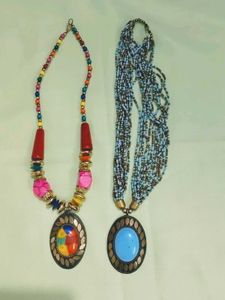 Boho Beaded Necklace Set