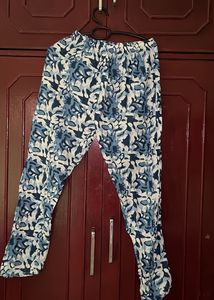 Blue &amp; White Print Anarkali🐦🤍