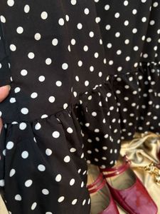 Trendy Polka Dot Midi Dress