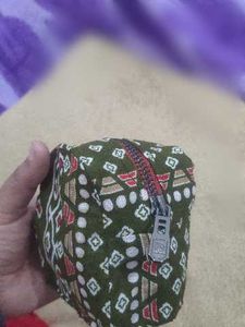 Patterned Drawstring Pouch
