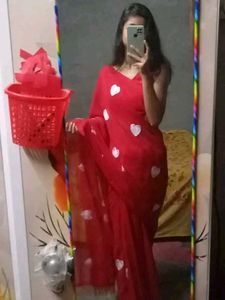 Velentine Red Saree ❤️❤️😍😍