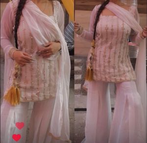 White Sharara Suit Set