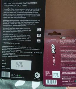 Sugar Cosmetics Duo: Kajal &amp; Lip Balm