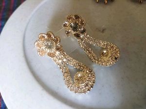 Earring Combo: Rhinestone &amp; Blue Accent