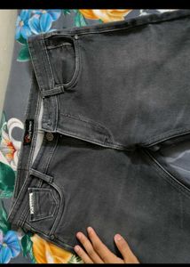 Gray Wash Denim Jeans