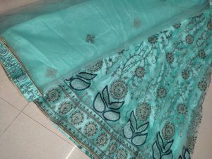 Aqua Embellished Lehenga Choli