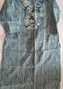 Striped Embroidered Kurta