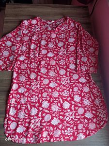 Red Floral Kurta