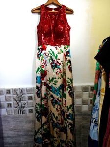 Floral Sequin Maxi Dress 32 to 34 inches