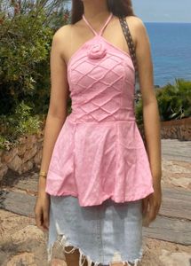 Pink Halterneck Top