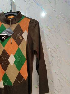 Argyle Pattern Sweater