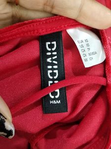 H&amp;M Red Velvet Western Top (Women)