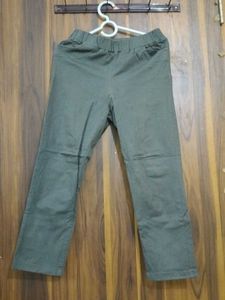 Olive Green Casual Pants