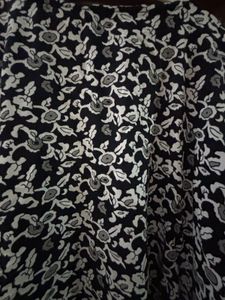 V Neck Black Short Kurti