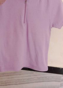 Lavender Quarter Zip T-Shirt