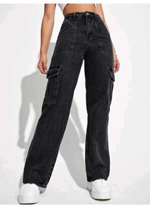 Black Wash Cargo Jeans