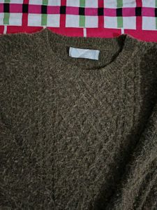 Cozy Brown Knit Pullover
