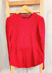 Red Knitted Pullover size-36