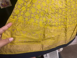 “Melange” Lime Green Shimmer Kurta + Coat