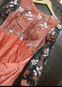Coral Partywear Dress For 34 Bust