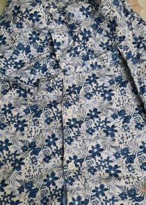 Floral Print Button-Down Tshirt For 13 Years Old
