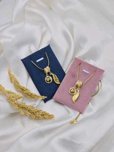 18K GOLD PLATED DESIGNER CHAIN WD PENDANT