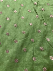 Elegant Olive  Green Embroidery Saree