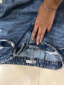 Ripped Wide Leg Jeans