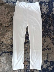 White Slip-on Slim Fit Jeggings for Women