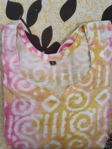 Stylish Pink &amp; Yellow Kurta