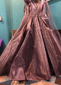 Beautiful Heavy Gown Lavender Colour