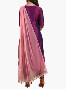 Women Art Silk Kurta Pant Dupatta Set
